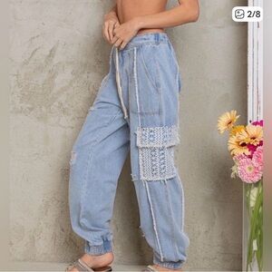 POL Light Blue Distressed Jeans